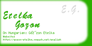 etelka gozon business card